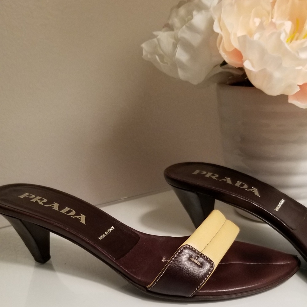 Prada kitten heel sandals
